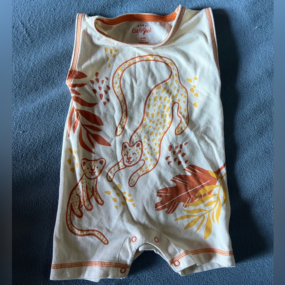 Gently used sleeveless shirts romper, so cute, unisex